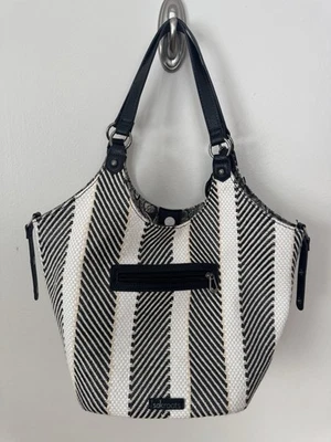 Sakroots наплечная сумка - черный/белый/желтовато-коричневый - сова печати и в полоску - Изображение 1 из 4