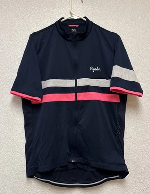 Rapha Brevet Lightweight Short-Sleeve Men's Jersey Navy & Pink Sz  XXL / 2XL EUC - Image 1 of 4