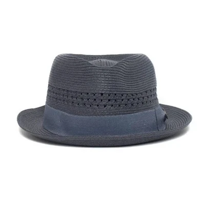 Goorin Bros para hombre. Fedora de paja Boogie en azul marino Foto 1 de 4