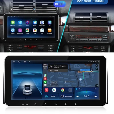 10.3" Carplay Für BMW 5er E39 X5 E53 7er E38 Autoradio 2+32GB Android 14 GPS RDS - Bild 1 von 4