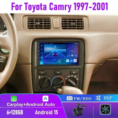6+128GB For Toyota Camry 1997-2001 Car Radio Wireless Carplay Android Auto Navi Foto 1 de 4