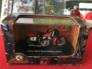 New Ray 1:32 Scale 1947 INDIAN Sport Scout Babber Toy Motorcycle in Case. B489 - Picture 1 of 12