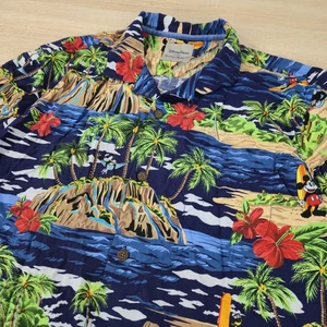 Men's Large Tommy Bahama Disney Parks Bahama Floral Pattern Camp Hawaiian Shirt - Picture 1 of 7