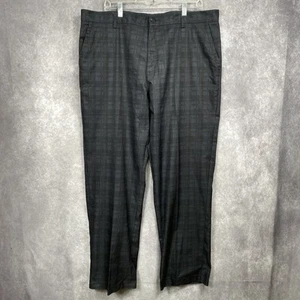 Adidas Climalite Pants Mens 40x32 Black/Gray Square Design Golf Sports Athletic - Picture 1 of 10