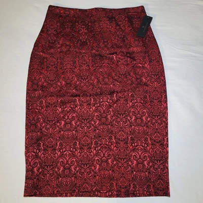 Worthington Cherry Cordial Jacquard Skirt Size 10 - Изображение 1 из 4