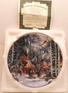 BEFORE THE HUNT/THE SACRED CIRCLE COLLECTION 8" PLATE/#4188 D/COA/ New Free Ship - Picture 1 of 6
