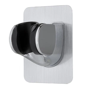Handheld Shower Head Holder Metal Drill Free Adhesive Adjustable Wall Mount DW - Picture 1 of 12