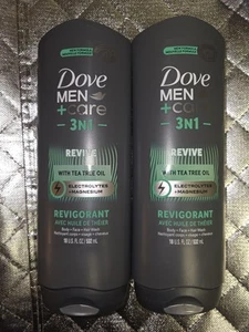 Dove Men + Care Revive feuchtigkeitsspendendes 3-in-1 Teebaumöl Duschgel alle Haut 18 Oz. - Bild 1 von 2