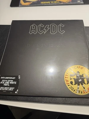 AC DC Back in Black - White & Black Vinyl Record 2024 50th Anniversary - NEW - Bild 1 von 4