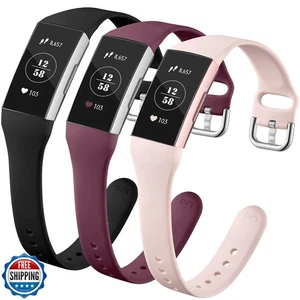 GEAK Compatible with Fitbit Charge 3/4 bands for Women, Slim Soft Silicon Rep - Picture 1 of 5