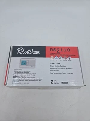 全新 Robertshaw RS2110 数字不可编程经济系列恒温器 — 第 1/4 张图片
