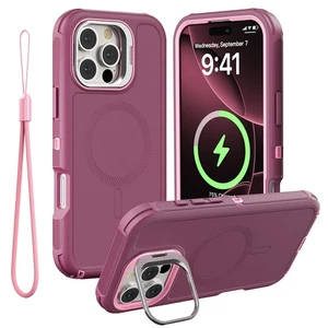 Magnetic Case with Camera Stand For iPhone 16 Pro Max/15/14/13 Mag-Safe Cover - Picture 1 of 17