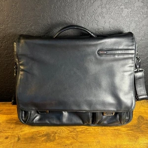 Vintage Tumi Alpha Leder Aktentasche Messenger Bag schwarz weich Reise Handgepäck - Bild 1 von 11