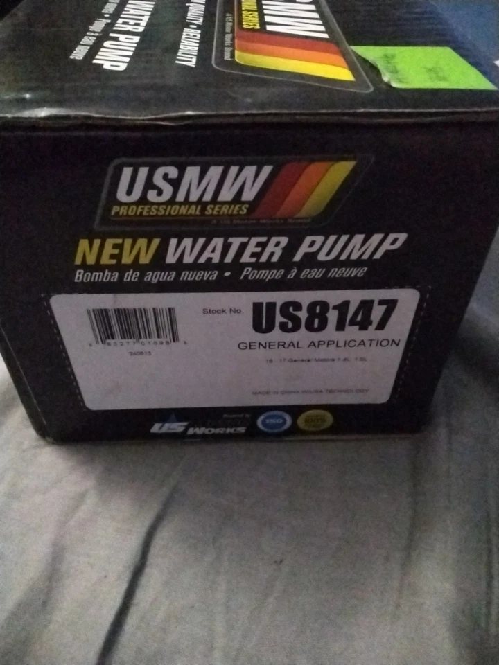 Bomba de agua Usmw US8147 BUICK CHEVY GMC 2016-2022 Foto 1 de 3