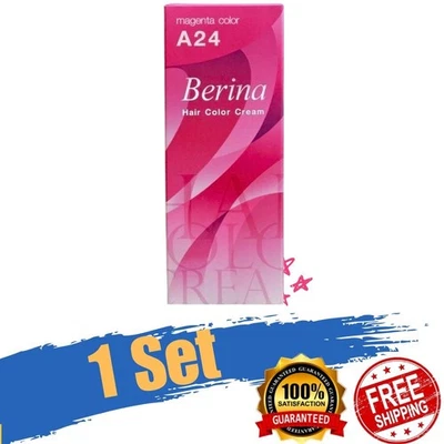 Berina Tinte de Cabello A24 Magenta Color de Cabello Crema Permanente Moda Larga Duración Foto 1 de 4