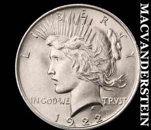 1922 Peace Dollar - Choice Gem Brilliant Uncirculated Lustrous #D3710 - Picture 1 of 2