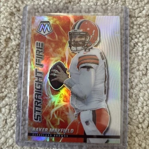 Baker Mayfield Straight Fire Silver Wave Prizm QB Sp NFL 2021 Mosaic Football - Bild 1 von 2