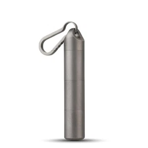 Titanium Keychain Pill Holder - Compact, Durable, and Waterproof 3-Compartmen... - Picture 1 of 6