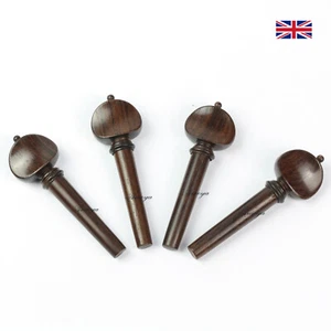Rosewood Violin Peg Set - Swiss Model - Matched collar and Ball - Picture 1 of 3