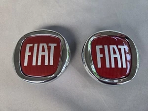 2x Fiat 124 Spider 500 2017-2020 Front Hood & Rear Trunk Nameplate Emblem Badge - Picture 1 of 11