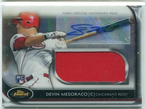2012 Topps Finest Devin Mesoraco Camiseta Reliquia Automático autógrafo RC ROJOS - Imagen 1 de 1