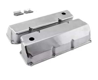 Cubiertas de válvula de aleación fundida altas acabado pulido Ford V8 302 351 Cleveland Foto 1 de 2