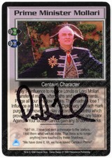 Babylon 5 CCG GW Embossed Card Prime Minister Mollari Peter Jurasik Autograph