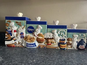 Pillsbury Doughboy Canister Set Of 4 W/ Lids 2000 Danbury Mint. - Picture 1 of 1