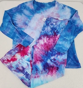 Women's Ice Tie Dye Outfit Pull On Pants Stretch Waist 2XL and Blouse 1X ** - Picture 1 of 21