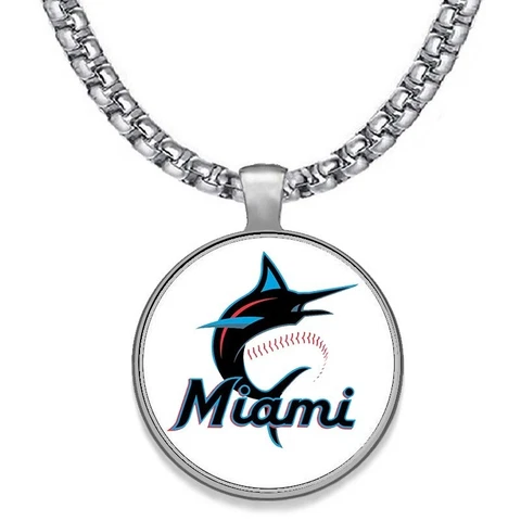Large Miami Marlins Mens 24" Chain Pendant Necklace FREE SHIP' D30 Cover