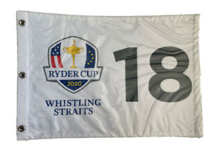 Limited Edition NEW Ryder Cup 2020 Whistling Straits 18th Green Flag 20" x 13.5"