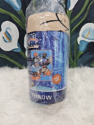 Manta de felpa súper suave WB Space Jam A New Legacy 46" x 60" poliéster NUEVA Foto 1 de 2