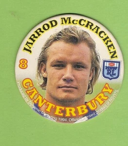 1994 NSW RUGBY LEAGUE POG #8 JARROD McCRACKEN, CANTERBURY BANKSTOWN - Bild 1 von 2
