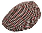 Cool4 Tweed Flatcap Country Style Schwarz-Oliv-Rot Gatsby Flat Cap Wfc11