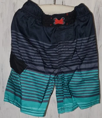 Cherokee Turquesa Negro Rayas Pantalones Cortos Traje de Baño Bañador Talla XS 4-5 NUEVO CON ETIQUETAS *S24 Foto 1 de 3