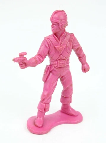 Vintage 1970s Buck Rogers Action Figure Pink Plastic Space zapper ray gun helmet Cover