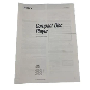 Sony Bedienungsanleitung Buch CDP-C315 CDP-C215 CDP-C211 Original Englisch - Bild 1 von 6