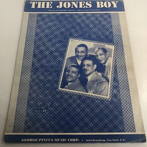 Partituras vintage The Jones Boy Mann Curtis Vic Mizzy 1953 - Imagen 1 de 4