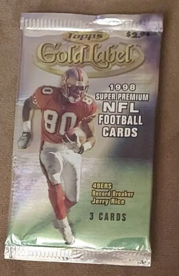 1998 Topps Gold Label Football Factory Sealed Pack Peyton Manning RC? - Image 1 of 2