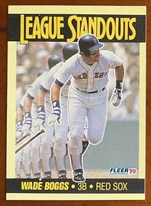 1990 Fleer Baseball League Standouts Onsert WADE BOGGS #5 HOF Red Sox  - Bild 1 von 2