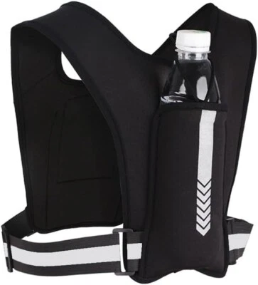Reflective Running Vest with Chest Pouch for Phone - Image 1 of 4