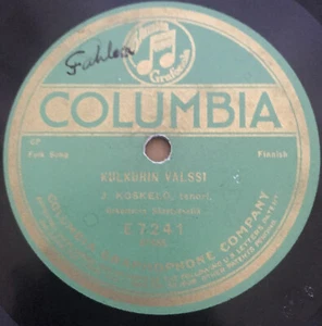 J. Koskelo 78rpm Green Columbia E7241 Finland Finnish Tenor E - Picture 1 of 4