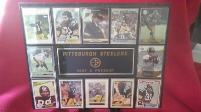 Placa 12 x 14,5 Pittsburgh Steelers Pasado y Presente Foto 1 de 2