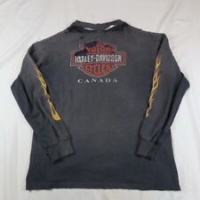 Vintage Thrashed Faded Harley Davidson Longsleeve T-Shirt Size XL Single Stitch