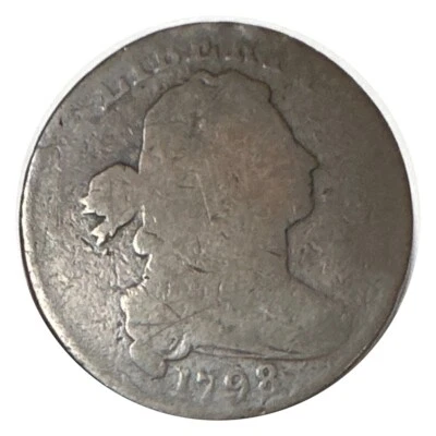 1798 U.S. Draped Bust Large One Cent - Nice / Circulated / Strong Date - Image 1 of 4