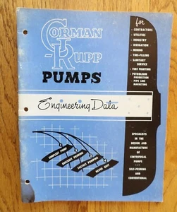 Gorman-Rupp Pumps Engineering Data Booklet Vintage - Bild 1 von 7