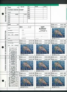 FLORIDA 1995 SNOOK STAMP COMPLETE SHEET - RARE & UNCOMMON - Picture 1 of 1