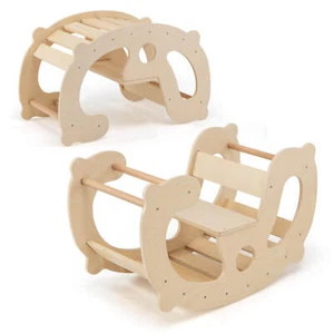 2-in-1 Rocking Horse Arch for Kids W/ Rocker Arch Climber Comfortable Backrest - Picture 1 of 8