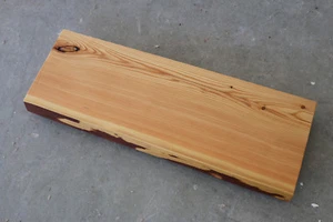 Banco finestra larice selvaggio legno massiccio con bordo albero davanzale tavola tavola NUOVO - Foto 1 di 9