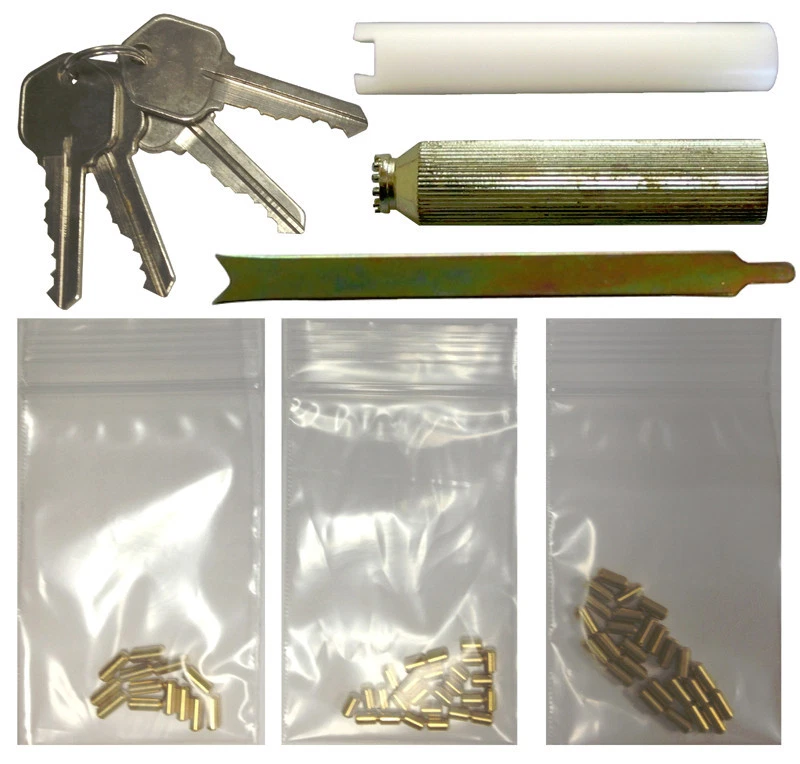 Kwikset Rekey Kits 4 keys 8 locks Rekeying 6 pins kit landlord Key Pin Tools - Image 1 of 1